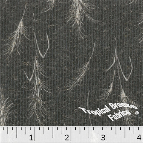 charcoal, Linen Rib Knit Print Fabric 573622