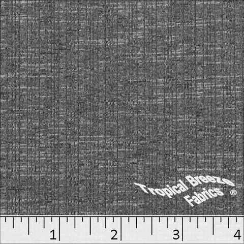 charcoal, Ribbed Melange Knit Fabric 323616