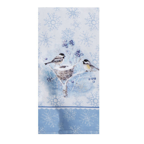 chickadee kitchen towel