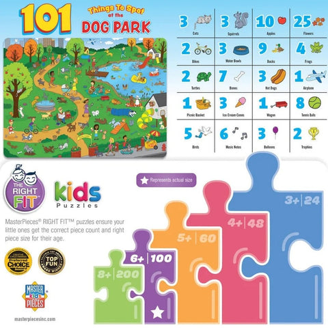 101 Things to Spot at the Dog Park - 101 Piece Jigsaw Puzzle 12650