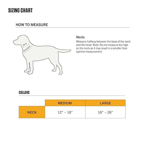 Carhartt dog collar size chart