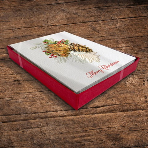Pumpernickel Press Conifer Christmas petite cards in box