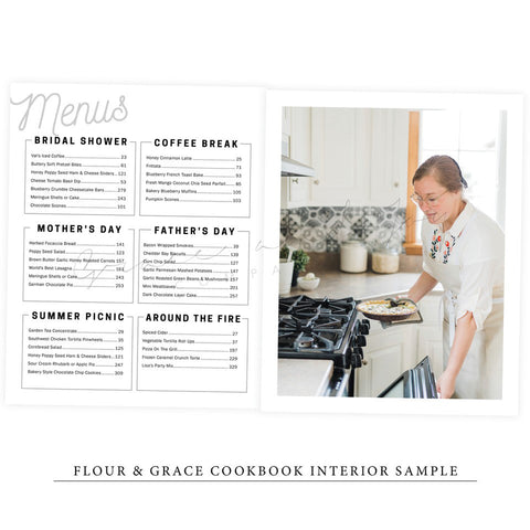 Inside of cookbook