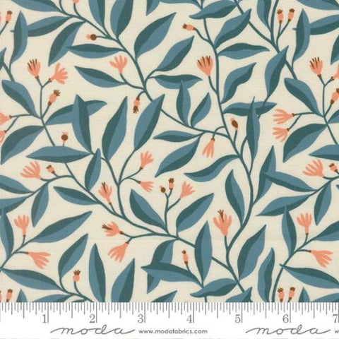 cream, Feather and Forest Bloom Collection Foliage Sprouts Cotton Fabric 14144