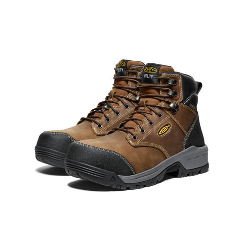 Keen men's CSA Evanston 6 inch waterproof carbon safety toe work boots