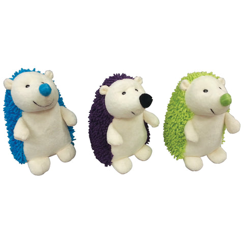 Giggler plush hedgehog dog toys.