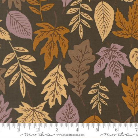 dark green, Windfall Collection Leaf Fall Cotton Fabric 45650