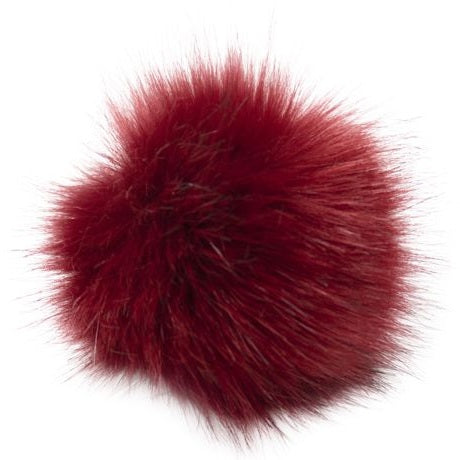 Dark Rouge Faux Fur Pom Pom 