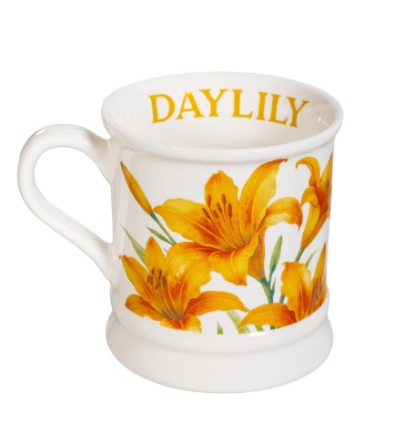 daylily, Cottage Garden Ceramic Coffee Cup with Gift Box, 14 oz CO