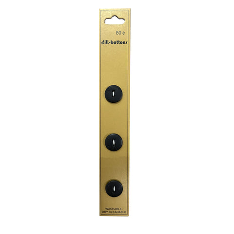 Black 19 mm buttons