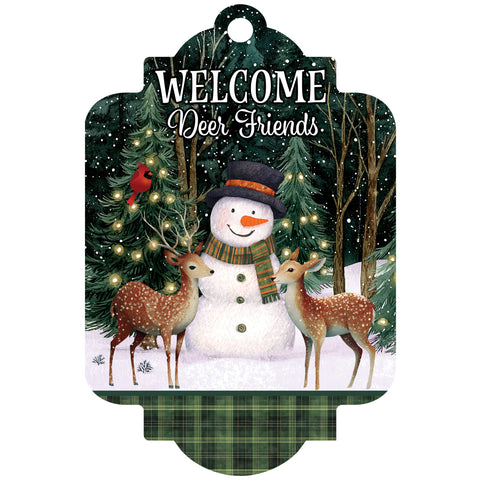 Custom Decor Deluxe Door Decor sign showing Deer Friends
