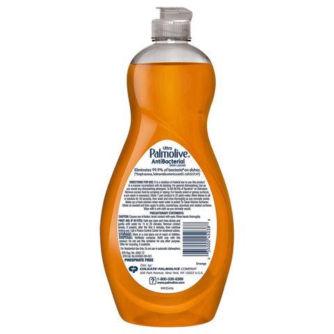 Back of Pamolive dish soap 