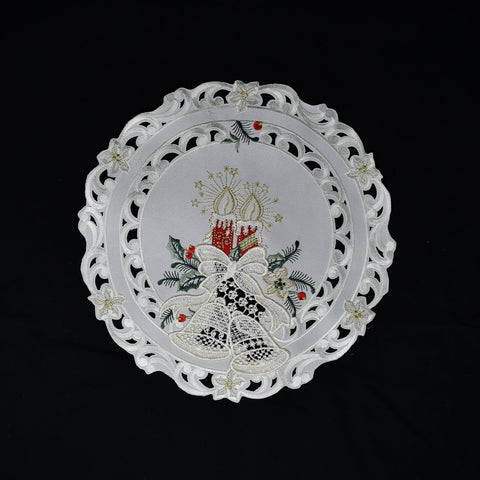 Sinobrite Candles & Bells Holiday Doily