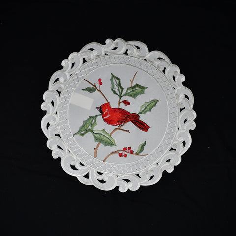 Sinobrite Cardinal Holiday Doily