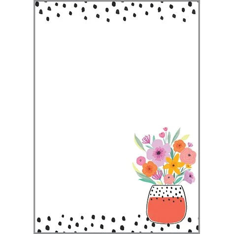 dotty flower vase, Memo Pads 542