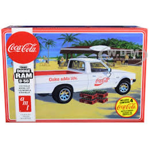 Model Car Kit 1980 Dodge Ram D-50 Pickup Truck Coca-Cola Edition AMT1306