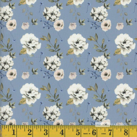 dusty blue, Leona Pine Skin Fabric 1415