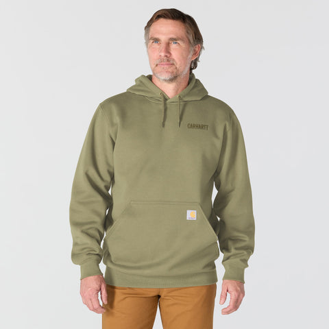 Carhartt men's Paxton logo graphic sweatshirt in dusty olive