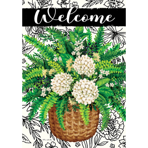 Garden flag showing Elegant Fern