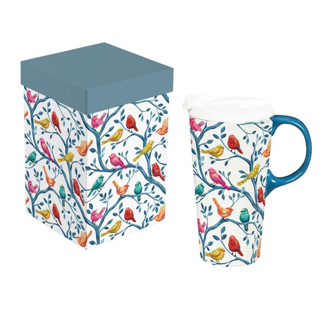 fantastical birds, Ceramic Perfect Cup with Gift Box TK2