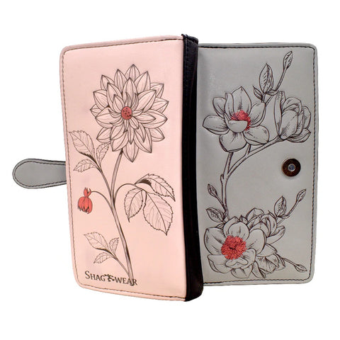 flower drawing wallet