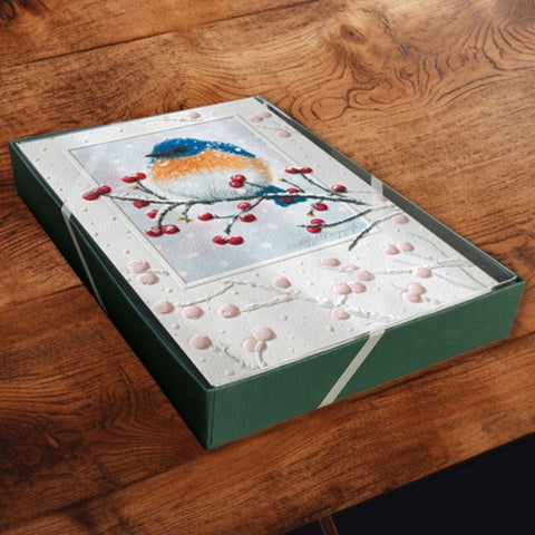 Pumpernickel Press Flurried Christmas cards in box