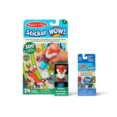 Melissa & Doug Sticker WOW! Bundle with fox stamper