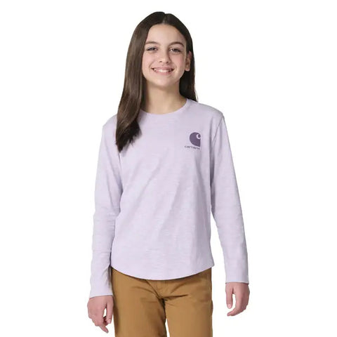 front, Girls' Long-Sleeve Deer T-Shirt CA7208