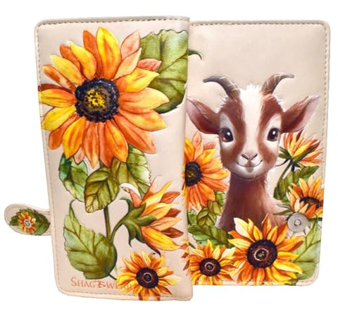 garden goat beige wallet