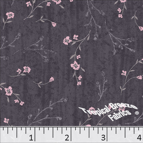 grapemist, Standard Weave Floral Print Poly Cotton Fabric 6309