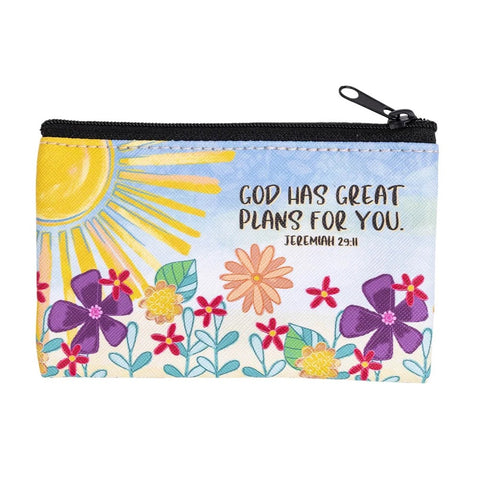 Divinity Boutique Coin Purse saying God Has Great Plans for You