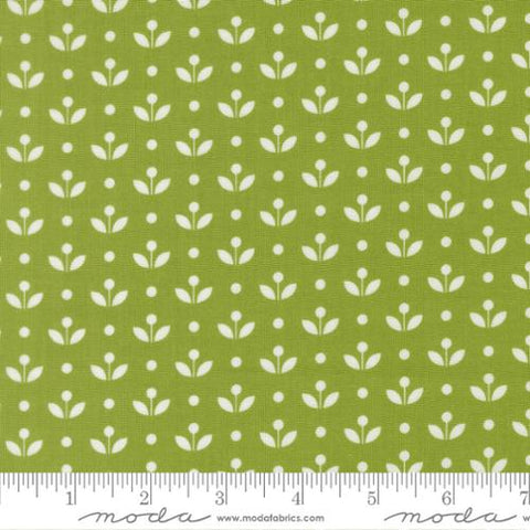 green, Bloomsberry Collection Mayfair Ditsy Cotton Fabric 55357