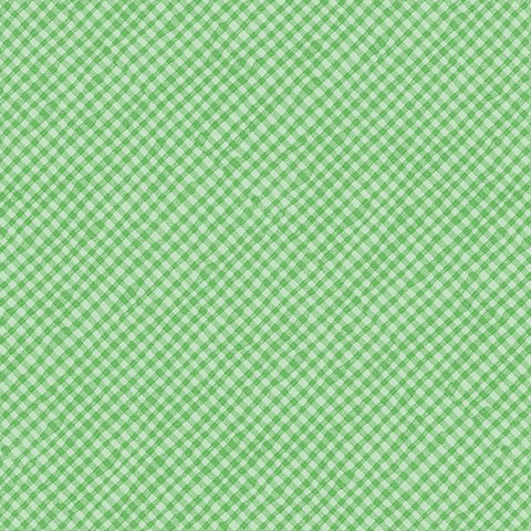 green, Pansy Fields Collection Small Gingham Cotton Fabric 28668