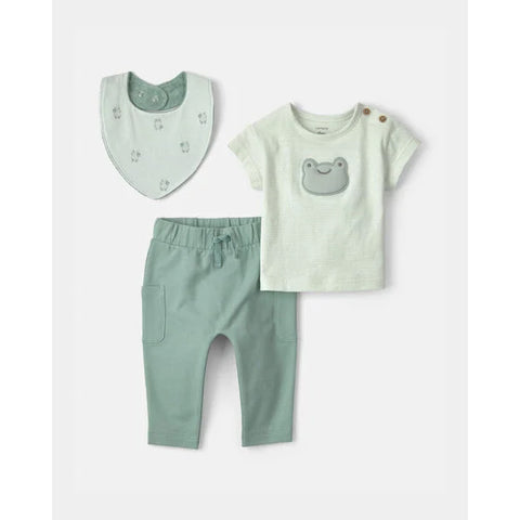 green frog, Baby Boys' 3-Piece Top and Pant Set 1V68