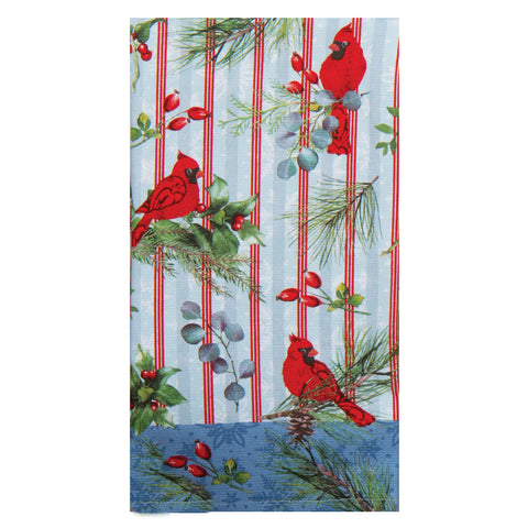 cardinals & greens kitchen towel