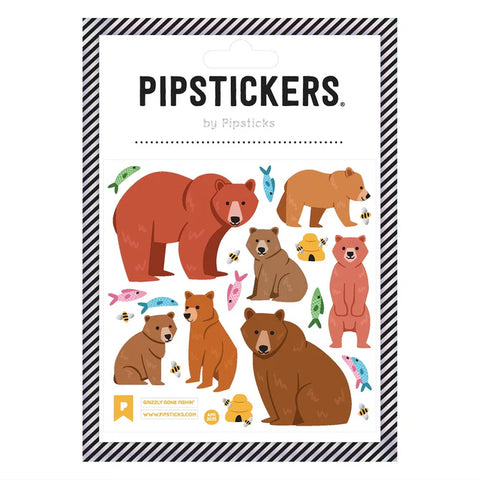 grizzly gone fishin, Pipstickers 4X4 Sheets