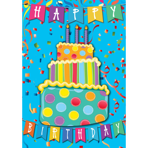 Garden flag showing Happy Birthday