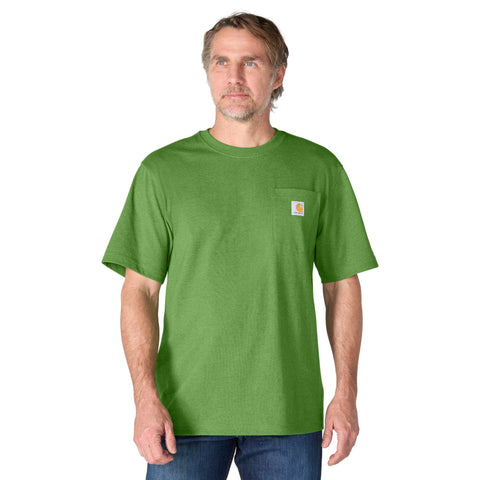 Carhartt K87 men's pocket work tee in harvest sage heather