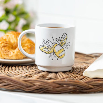 honeybee, Ceramic Artisanal Coffee Cup CO