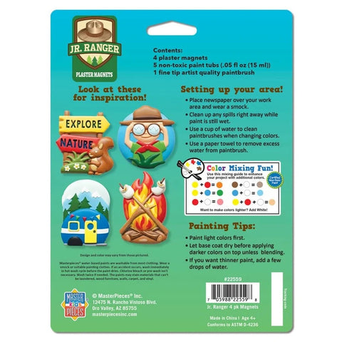 Jr. Ranger - 4-Pack Plaster Magnets Paint Kit 22559