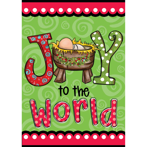 Custom Decor Wind Current garden flag showing joy to the world