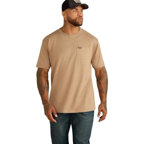 khaki, Men's Rebar Cotton Strong Standard T-Shirt 1007