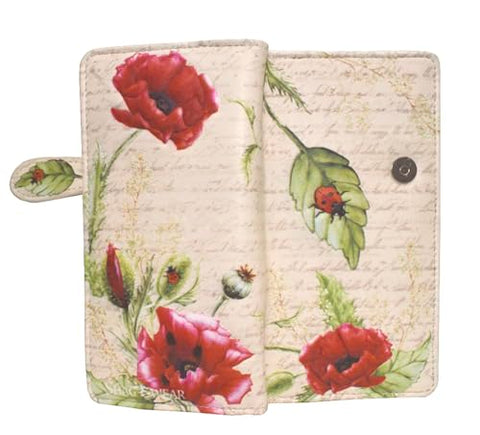 ladybugs & poppies wallet