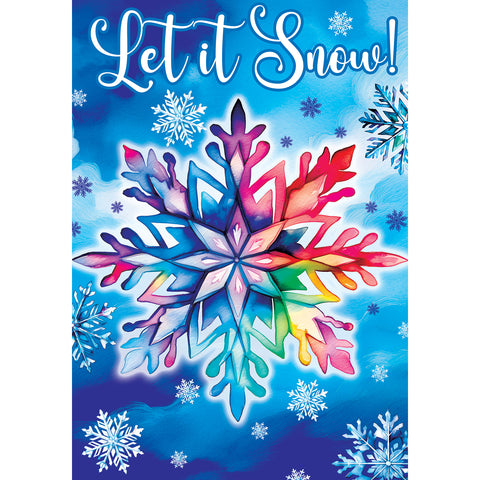Let it Snow garden flag