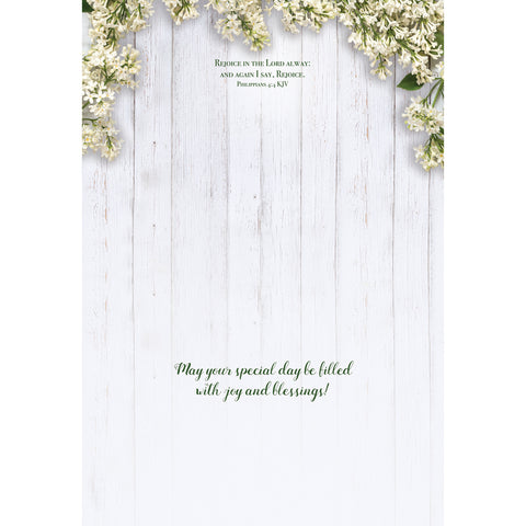Inside of card