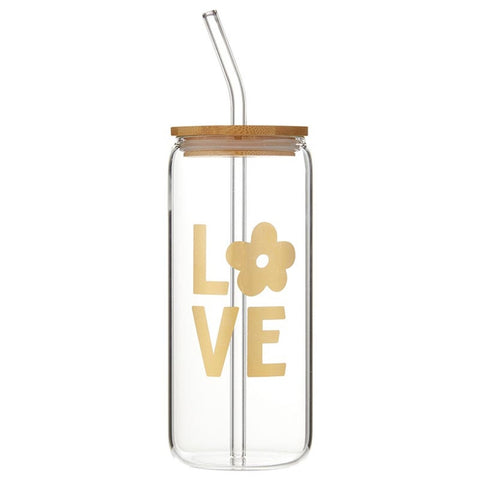 love, Cold Brew Glass Tumbler