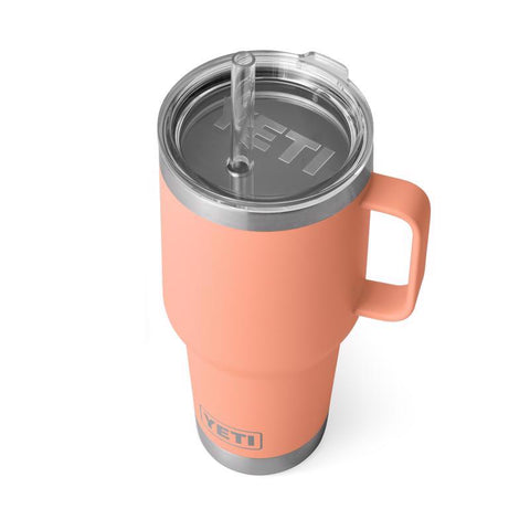 Lowcountry Peach Rambler 35 oz Travel Mug with Handle