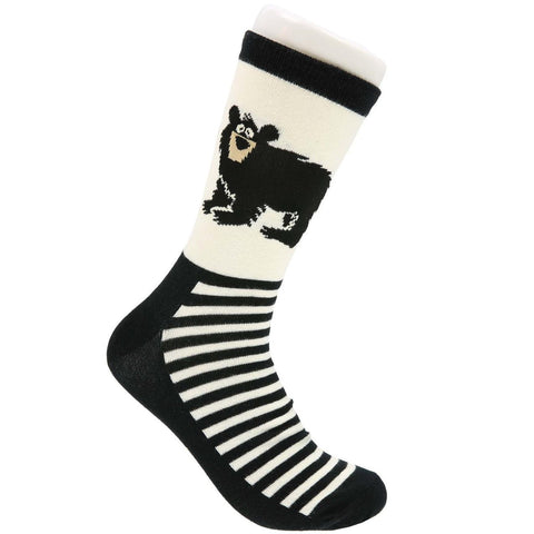 Lazy One women's crew sock with Mama Bear pattern