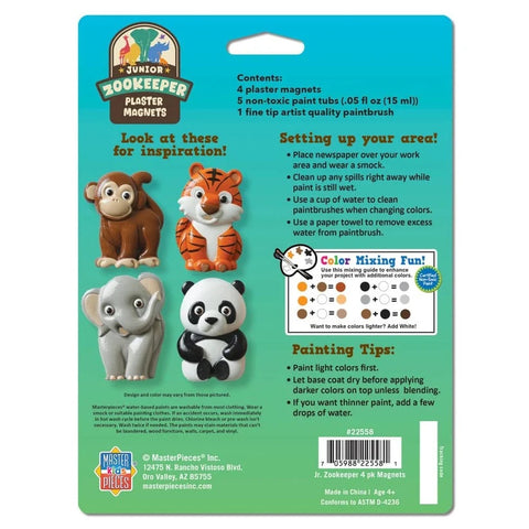 Jr. Zookeeper - 4-Pack Plaster Magnets Paint Kit 22558