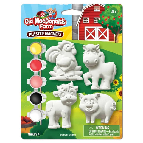 Old MacDonald's Farm - 4-Pack Plaster Magnets Paint Kit 22557